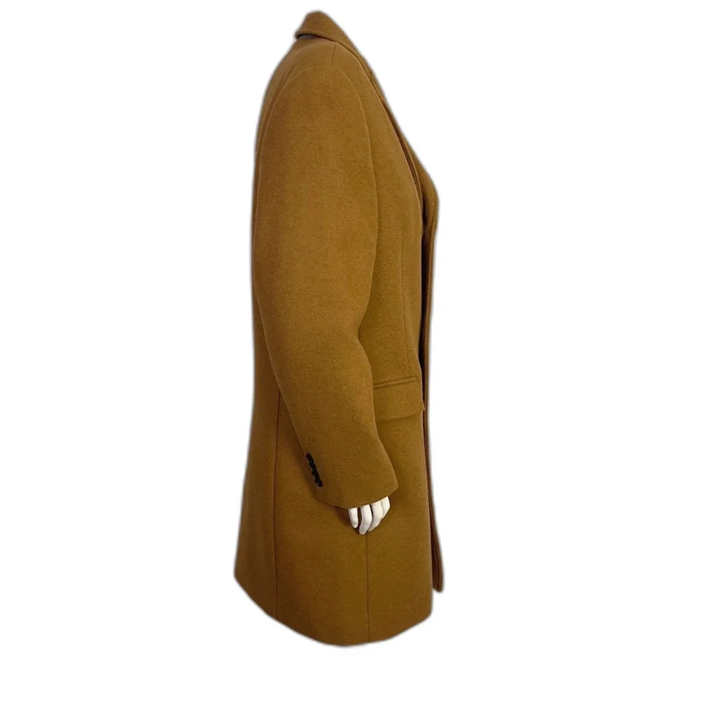 J. Crew Men's Thompson Wool Blend Top Coat in Camel Size 38